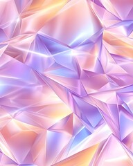 Iridescent pastel polygonal abstract background