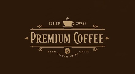 Vintage premium coffee logo design