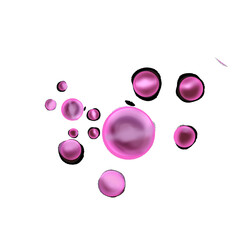 some red gemstones without background