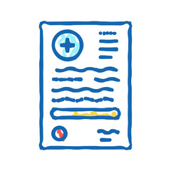 medical report icon doodle illustration