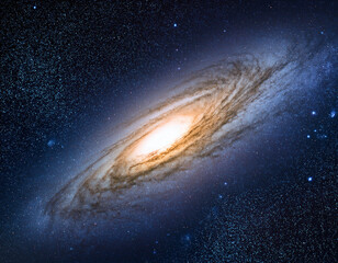 Nebula and galaxies in space. Abstract cosmos background. Universe science astronomy.