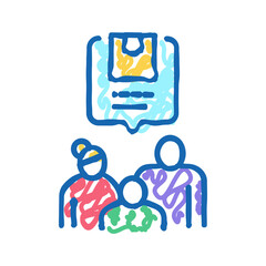 family order review icon doodle illustration