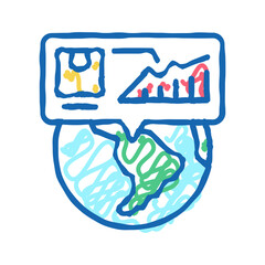 international company review icon doodle illustration