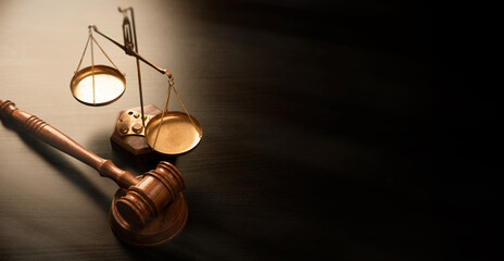 Weight scale and wooden gavel in background