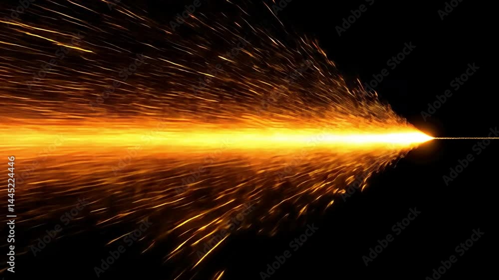 Poster vibrant abstract background of orange and yellow sparks dynamic display of energy and motion, illumi