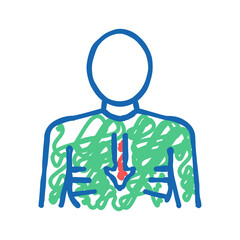 weight losing icon doodle illustration