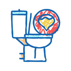 urine diabetes symptom icon doodle illustration