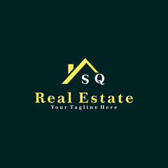 SQ Initials Real Estate Logo Vector Art  Icons  and Graphics