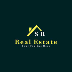 SR Initials Real Estate Logo Vector Art  Icons  and Graphics