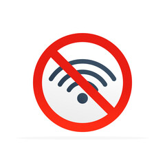 no wifi signal icon, colored flat vector. modern and minimalist design.