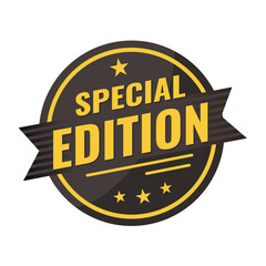 Special Edition – black vintage sticker, retro badge – vector illustration