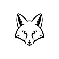 Illustration of fox head. Design element for logo, label, sign. Vector illustration