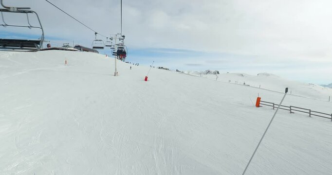 Ski lift ascend