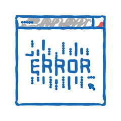 computer error icon doodle illustration