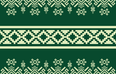 Seamless ethnic pixel pattern in colorful. Tribal vector illustration with Native American style. Design for print fabric and clothing.	
