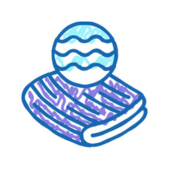 velveteen fabric icon doodle illustration