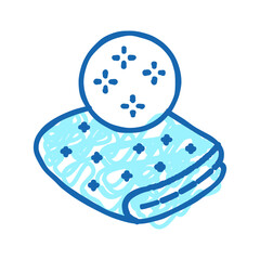 silk fabric icon doodle illustration