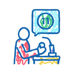 host lotto icon doodle illustration