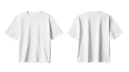 Professional Oversized White T-Shirt Mockup Front and Back View