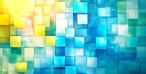 Colorful Abstract Square Tiles