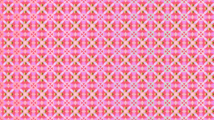 Soft Pink Geometric Floral Repeat
