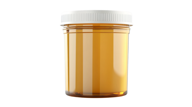 Professional Plastic Container for Engine Oil on White Background