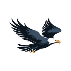 eagle flying vector illustration isolated on white background