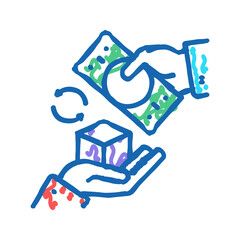 payment for goods icon doodle illustration