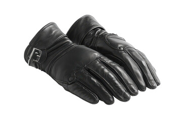 Stylish black leather gloves perfect for winter showcasing a classic design with buckled detail