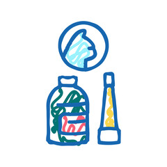 drops for cat ears icon doodle illustration