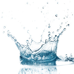 fresh drinking water splash isolated on white or t transparent background