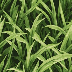 Obraz premium Grassy Seamless Pattern with Olive Green Texture for Fashion Textile and Apparel Prints, Seamless Pattern