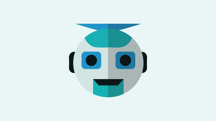 Flat Robot face vector illustration