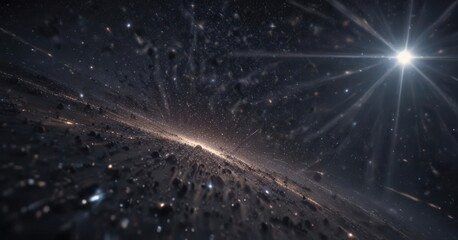 Diamond dust scattered across velvet night  Myriad stars shimmer, creating a breathtaking spectacle ,  beauty,  sparkle,  awesome