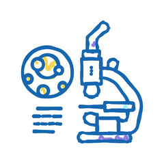 uric analysis on gout icon doodle illustration