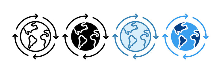 Ecosystem Icon Set Multiple Style Collection