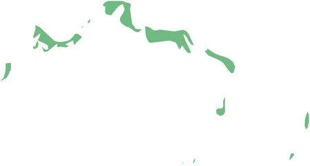 Vector map of the Turks and Caicos Islands with clearly defined island borders and country outline. Green color scheme with white contours. Perfect for educational, infographic, and professional use.