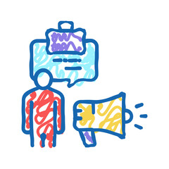 professionalism soft skill icon doodle illustration