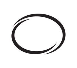 Oval border basic shapes monogram frame