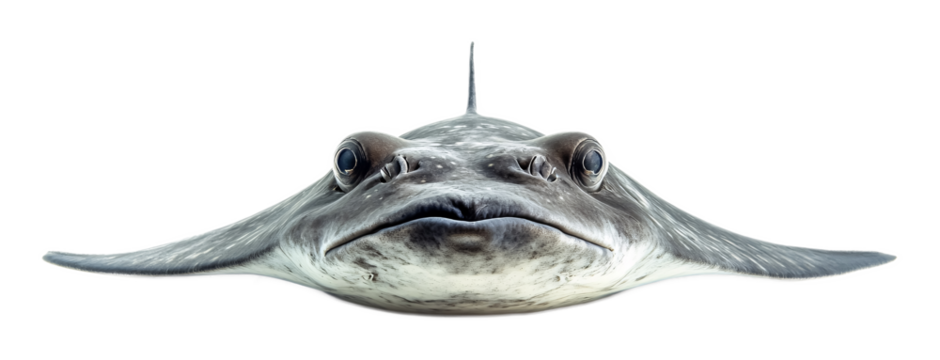 Stingray for Ocean Wildlife and Nature Art - Isolated on White Background