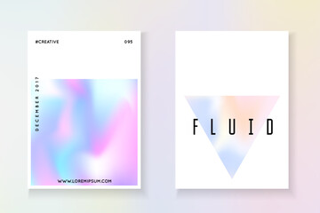 Fototapeta premium Geometric Poster. Pink Geometry Flyer. Neon Foil. Pastel Screen. Modern Banner. Gradient Presentation. Colourful White Brochure. Purple Geometric Poster