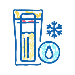 freezing milk storage icon doodle illustration
