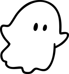 Cartoon Elements Ghost Cloak Autumn Halloween Illustration Cute picture Hand-painted