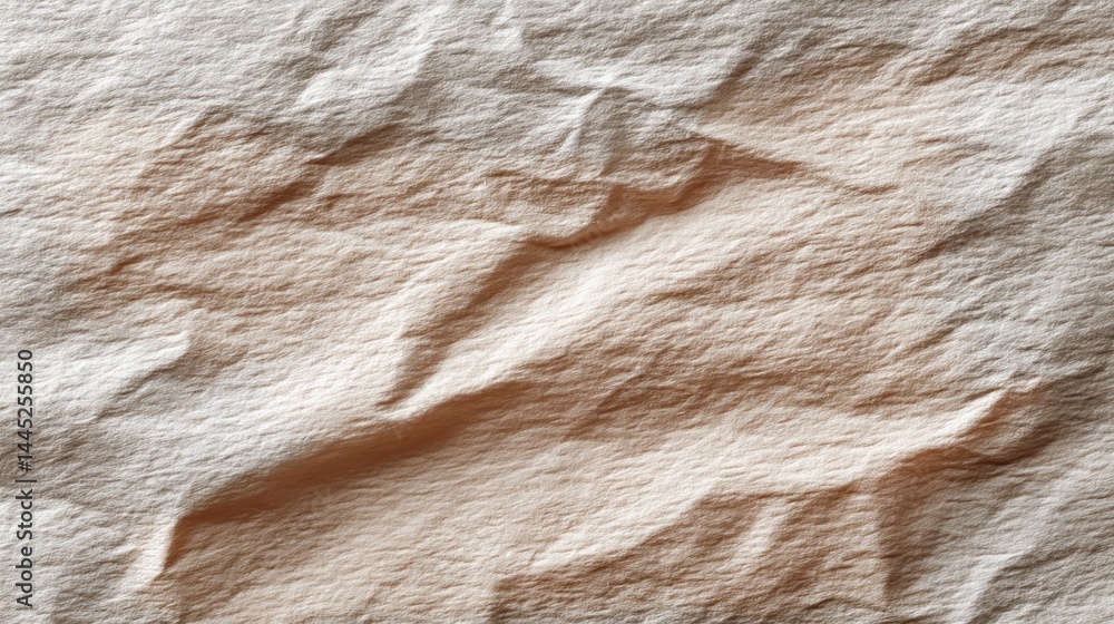 Poster Soft creases and gentle folds on bleached paper provide a subtle backdrop, capturing the effects of light and shadow, perfect for artistic endeavors and creative projects