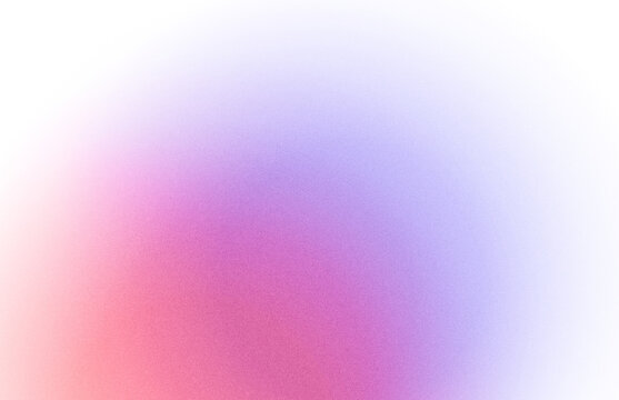 Pink purple blue color grainy gradient shape transparent background. Abstract color gradient cutout on transparent background. Vibrant grungy, noise texture effect