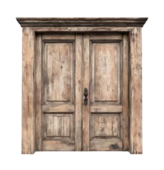 Plexiglas schilderij Oude deur Rustic wooden double doors with weathered texture  © Mr. Stocker