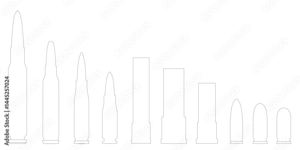 Poster a series of bullet points are drawn in black on a white background. the bullets are of varying sizes