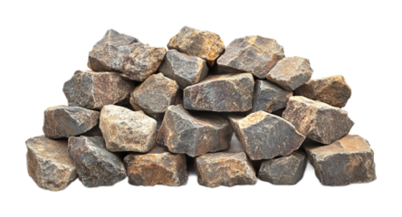 Stone Wall Texture for Rustic Home Decor - Isolated on White Background