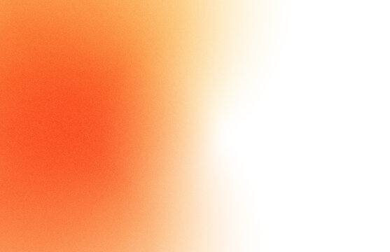 Orange red color grainy gradient shape transparent background. Abstract color gradient cutout on transparent background. Vibrant grungy, noise texture effect