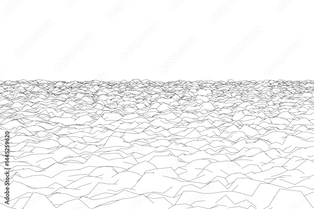 Poster a black and white image of a vast ocean with a few small waves. the image is very abstract and has a